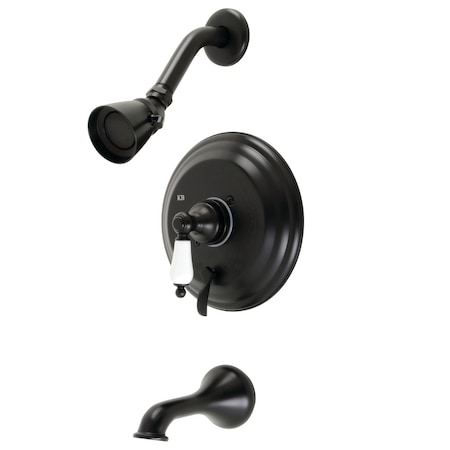 Restoration Tub and Shower Faucet, Matte Black, Wall Mount KB36300PL